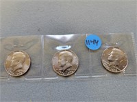3 Kennedy half dollars; all are 1776-1976.  Buyer