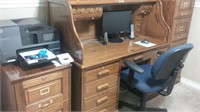 Oak Rolltop Desk