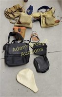 Assorted tool belts and pouches/bags