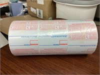 12 rolls of grocery store meat stickers