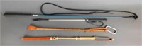 Rawhide & Leather Riding Crops + (4)