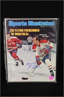 Guy lafleur autographed sports illustrated hockey