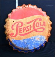 Vintage 18in Pepsi bottlecap sign