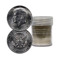 Roll of 20 Kennedy Half Dollars-90% Silver