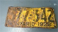 1928 licence plate