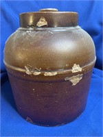 Stoneware Jug with Lid 9" Tall