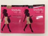 2 ShaToBu Shapewear Size M, Buff & Jet Black