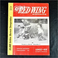 1962 DETROIT RED WINGS Game Program vs Maple Leafs