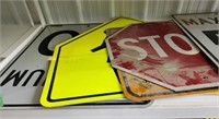 Bundle with assortment large road signs. 14 signs