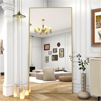 BEAUTYPEAK 71x30 Gold Floor Mirror  Full Body