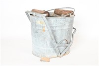 Antique Galvanized Wash Bucket