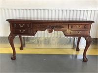 SOLID MAHOGANY CHIPPENDALE STYLE TABLE DESK