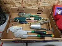 Assorted flower gardening tools