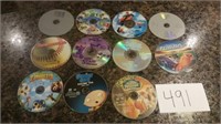 11) DVD'S, NO CASES, UNTESTED