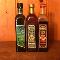 (3) Carapelli Olive Oil / Vinegar Glass Bottles
