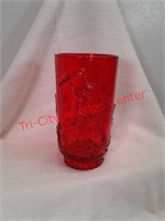 Fenton Mandarin ruby vase , 9 3/8 inch