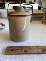 5" tall pottery crock no chips or cracks
