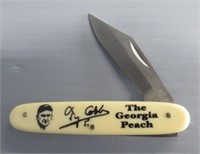 Advertising Ty Cobb Georgia Peach folding knife