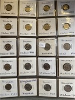 SHEET OF FOREIGN COINS UNCS ETC