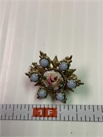 Vintage pin beads and flower