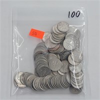 100- Silver Roosevelt Dimes