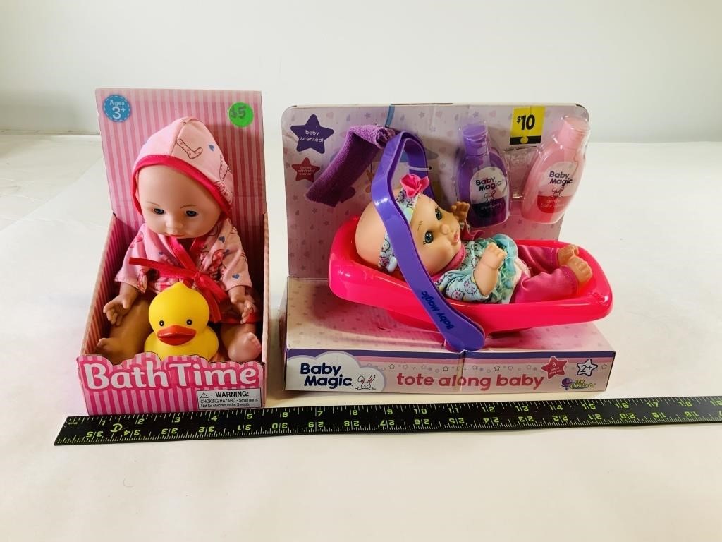 2pcs bath time baby dolls