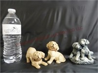 Homco Porcelain & Resin Puppy Dog Figurines