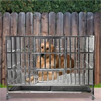 Heavy Duty Stainless Steel Dog Cage Kennel Crate