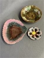 (3) PIeces of Majolica Ware