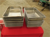 20 stainless pans 4", 3 lids