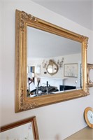 Large Framed Gold Wall Mirror
