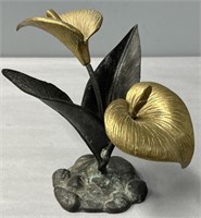 Brass & Bronze Floral Sculpture
