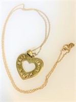 .925 Silver 18" Chain and 'Live, Laugh, Love Heart