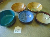 5 Homemade Pottery Bowls