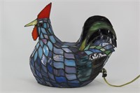 Leaded Glass Rooster Lamp