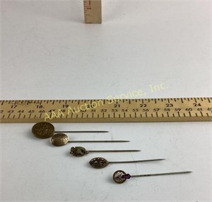 (5) Victorian stick pins
