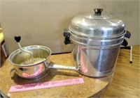 Deep Stock Pot W/Strainer & Lid & Food Strainer