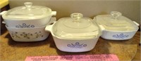 Corningware Dishes W/Lids & More