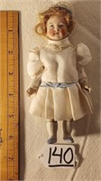 6” German Jointed Bisque Doll. Original Hair.