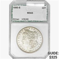 1880-S Morgan Silver Dollar PCI MS65
