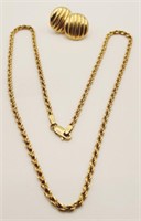 (KC) 14kt Yellow Gold Necklace (16" long) and