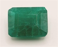 (KK) Green Jadeite Gemstone - Emerald Cut - 14.72