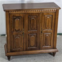 Vintage Wood-Style Bar Cabinet