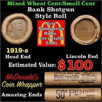 Lincoln Wheat Cent 1c Mixed Roll Orig Brandt McDon