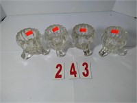 Vintage Indiana Glass Candle Holders - Set of 4