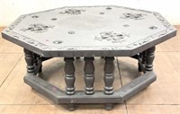 Spanish Colonial Wood Octagon Coffee Table