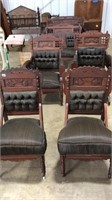 6 PC ANTIQUE VICTORIAN PARLOR SET