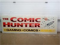Large Plexiglass/ Acrylic "The Comic Hunter" Sign