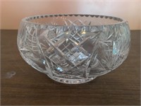 Crystal bowl with small chip on bottom