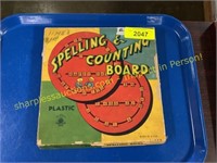 Vintage spelling & counting board